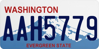 WA license plate AAH5779