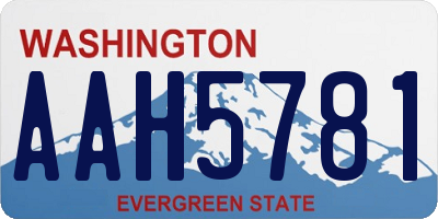 WA license plate AAH5781