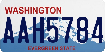 WA license plate AAH5784