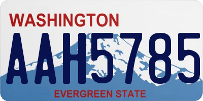 WA license plate AAH5785
