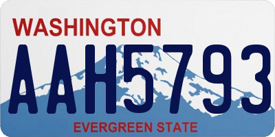 WA license plate AAH5793