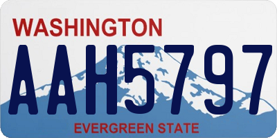 WA license plate AAH5797