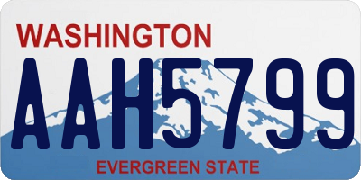WA license plate AAH5799