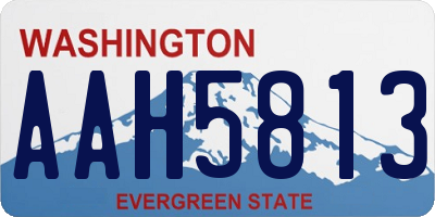 WA license plate AAH5813