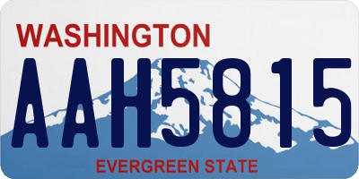 WA license plate AAH5815