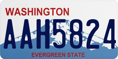 WA license plate AAH5824