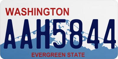 WA license plate AAH5844