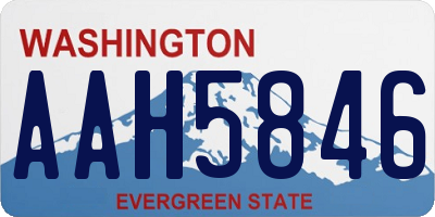 WA license plate AAH5846