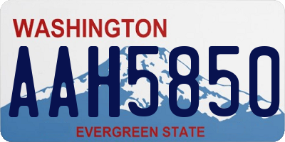 WA license plate AAH5850