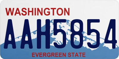 WA license plate AAH5854