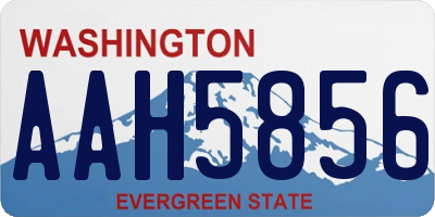 WA license plate AAH5856