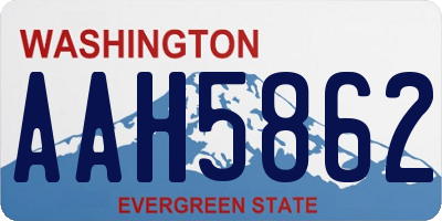 WA license plate AAH5862
