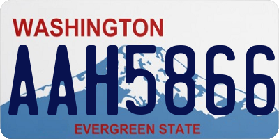 WA license plate AAH5866