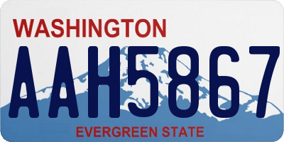 WA license plate AAH5867