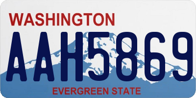 WA license plate AAH5869