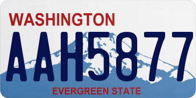 WA license plate AAH5877