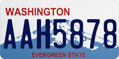 WA license plate AAH5878