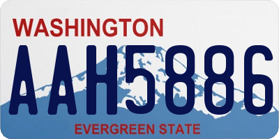 WA license plate AAH5886