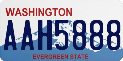 WA license plate AAH5888