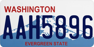 WA license plate AAH5896