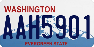 WA license plate AAH5901