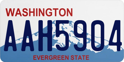 WA license plate AAH5904