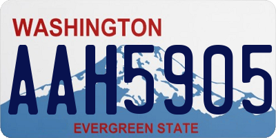 WA license plate AAH5905