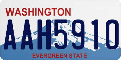 WA license plate AAH5910