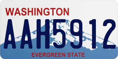 WA license plate AAH5912