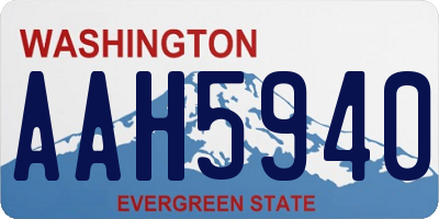 WA license plate AAH5940