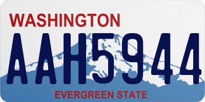 WA license plate AAH5944