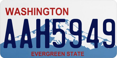 WA license plate AAH5949