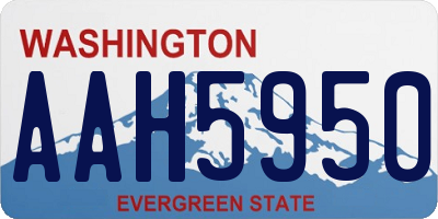 WA license plate AAH5950