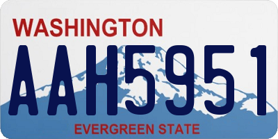 WA license plate AAH5951