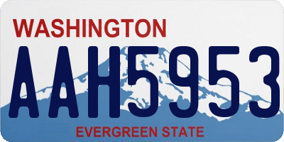 WA license plate AAH5953