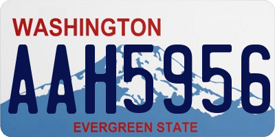 WA license plate AAH5956