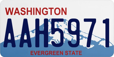 WA license plate AAH5971