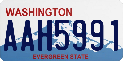 WA license plate AAH5991