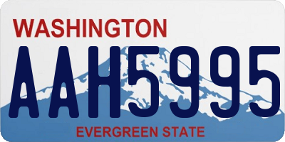 WA license plate AAH5995