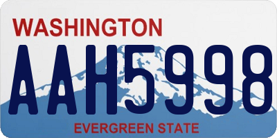 WA license plate AAH5998