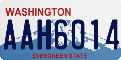 WA license plate AAH6014