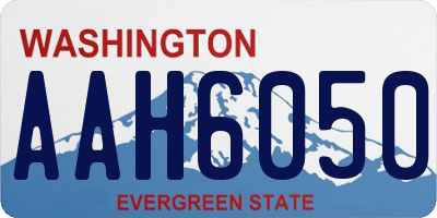 WA license plate AAH6050