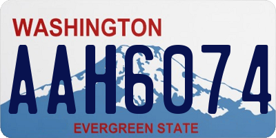 WA license plate AAH6074