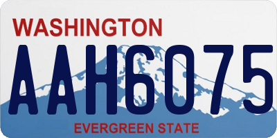 WA license plate AAH6075