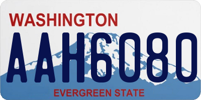 WA license plate AAH6080