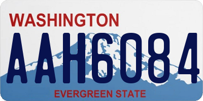 WA license plate AAH6084