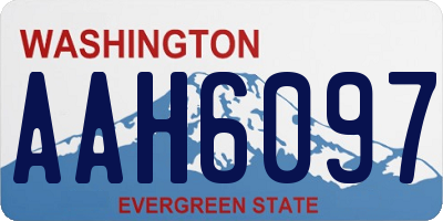 WA license plate AAH6097