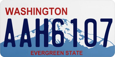 WA license plate AAH6107