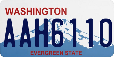 WA license plate AAH6110