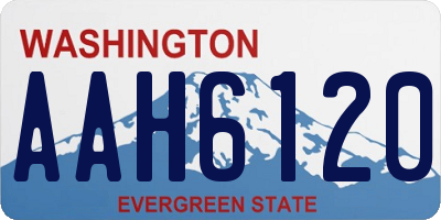 WA license plate AAH6120